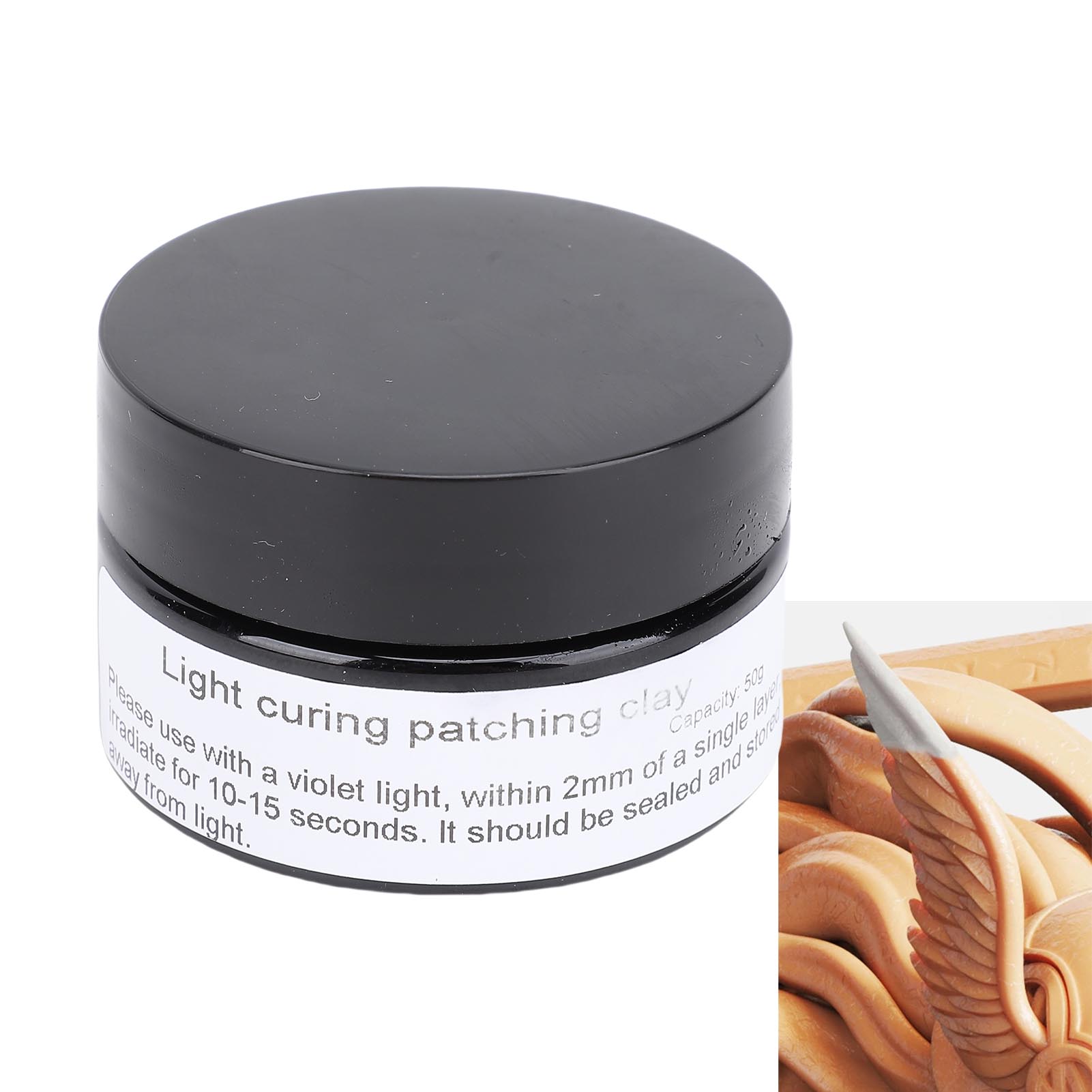Nail Art Violet - Mastic de durcissement Ultraviolet 50g, mastic