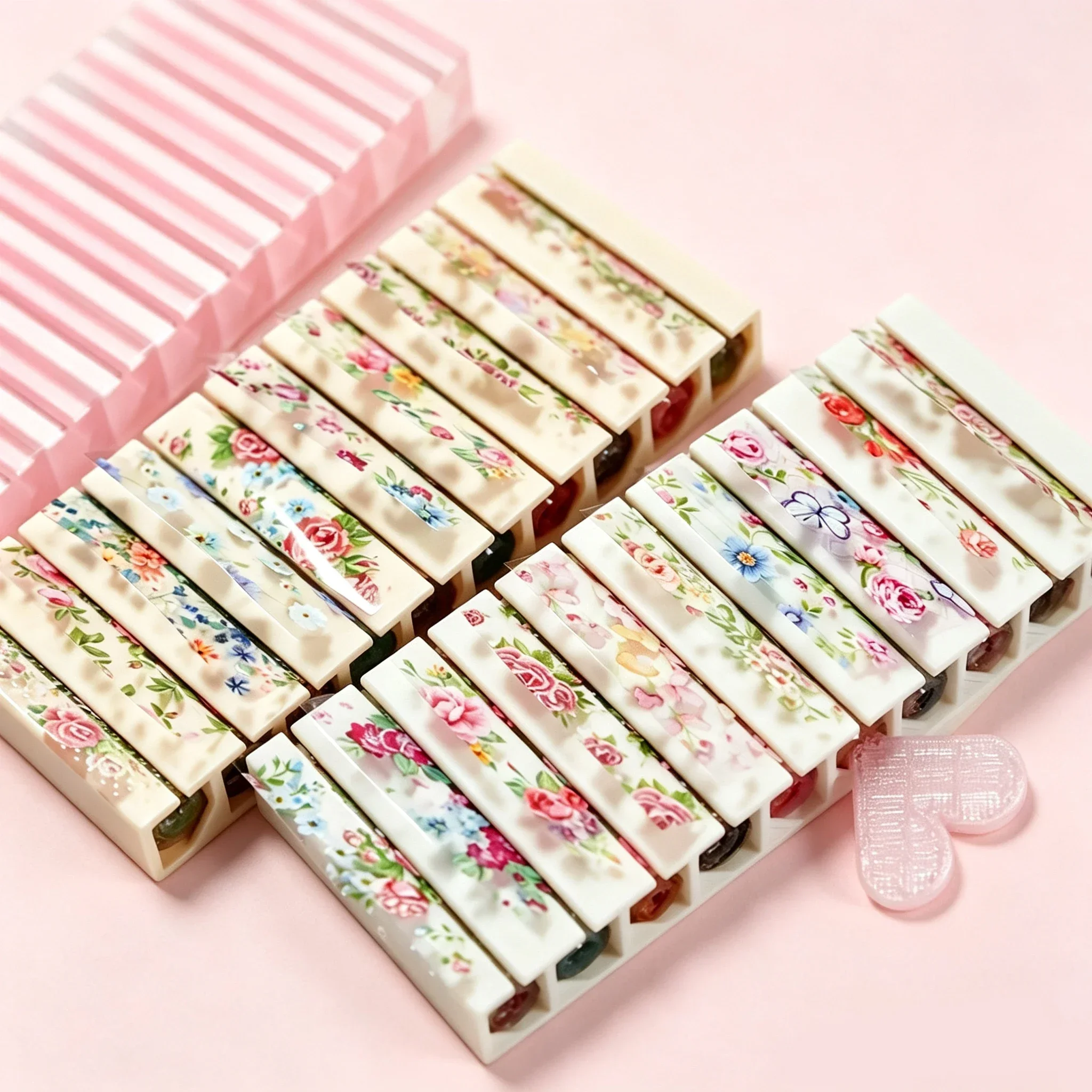 Nail Foil Transfer - Boîte de rangement portable 10 compartiments