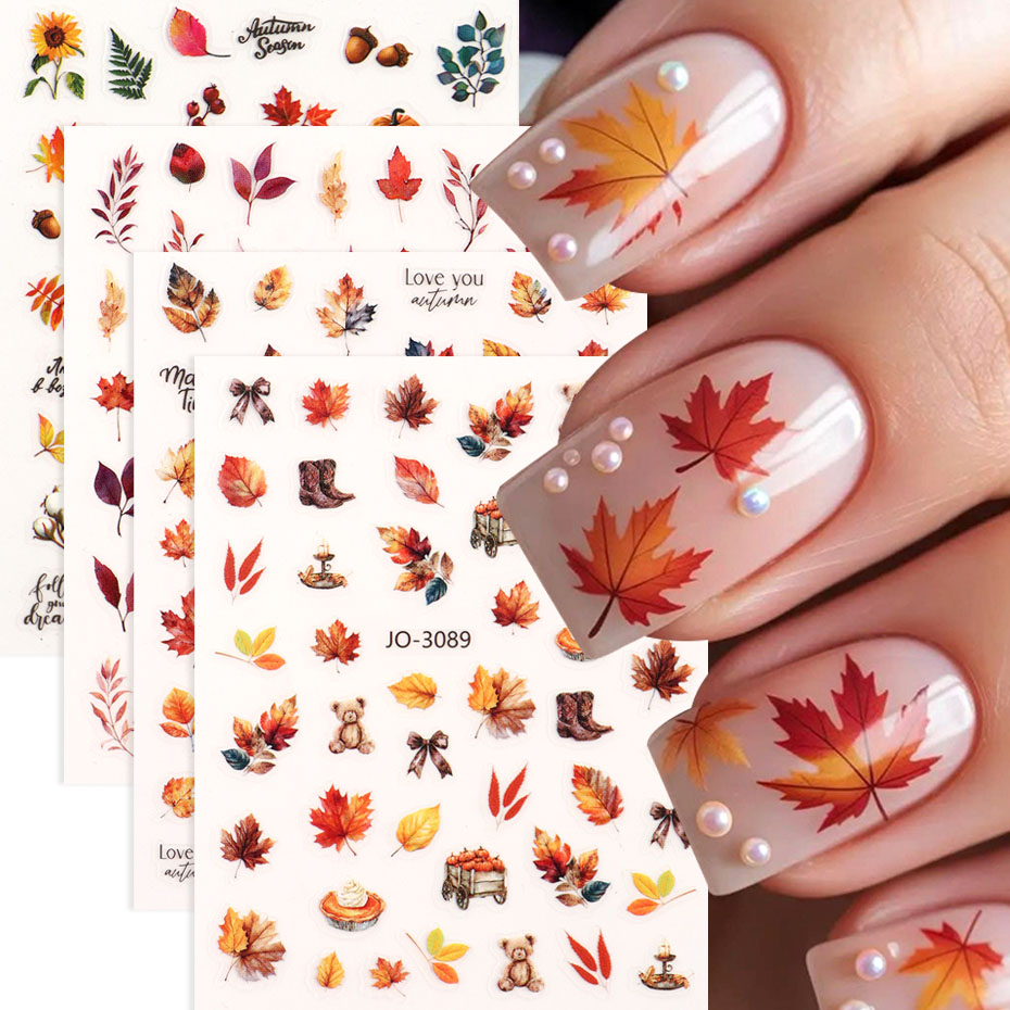 Nail Art Rose Gold - 4 autocollants pour ongles en forme