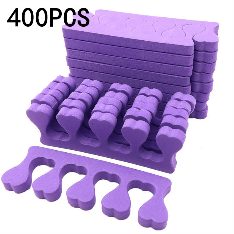 Nail Art Violet - 100/200/400 PCS Séparateurs d'orteils professionnels violets