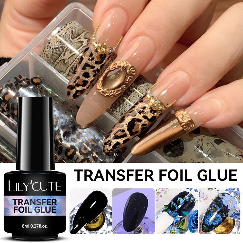 Nail Foil Transfer - LILYCUTE 8ML feuille de transfert colle