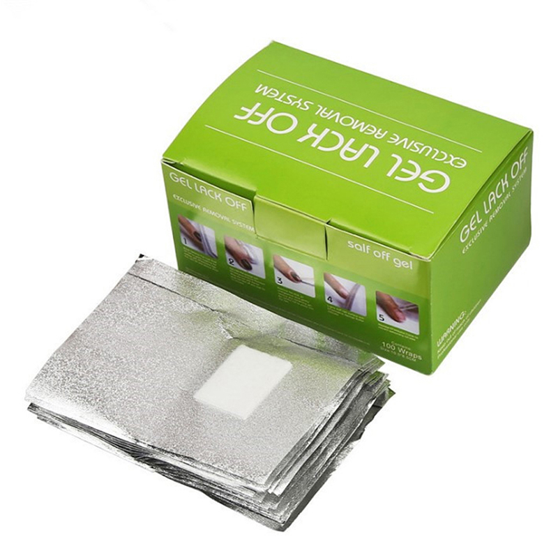 Nail Foil Transfer - 100 pièces/boîte – Feuilles de retrait