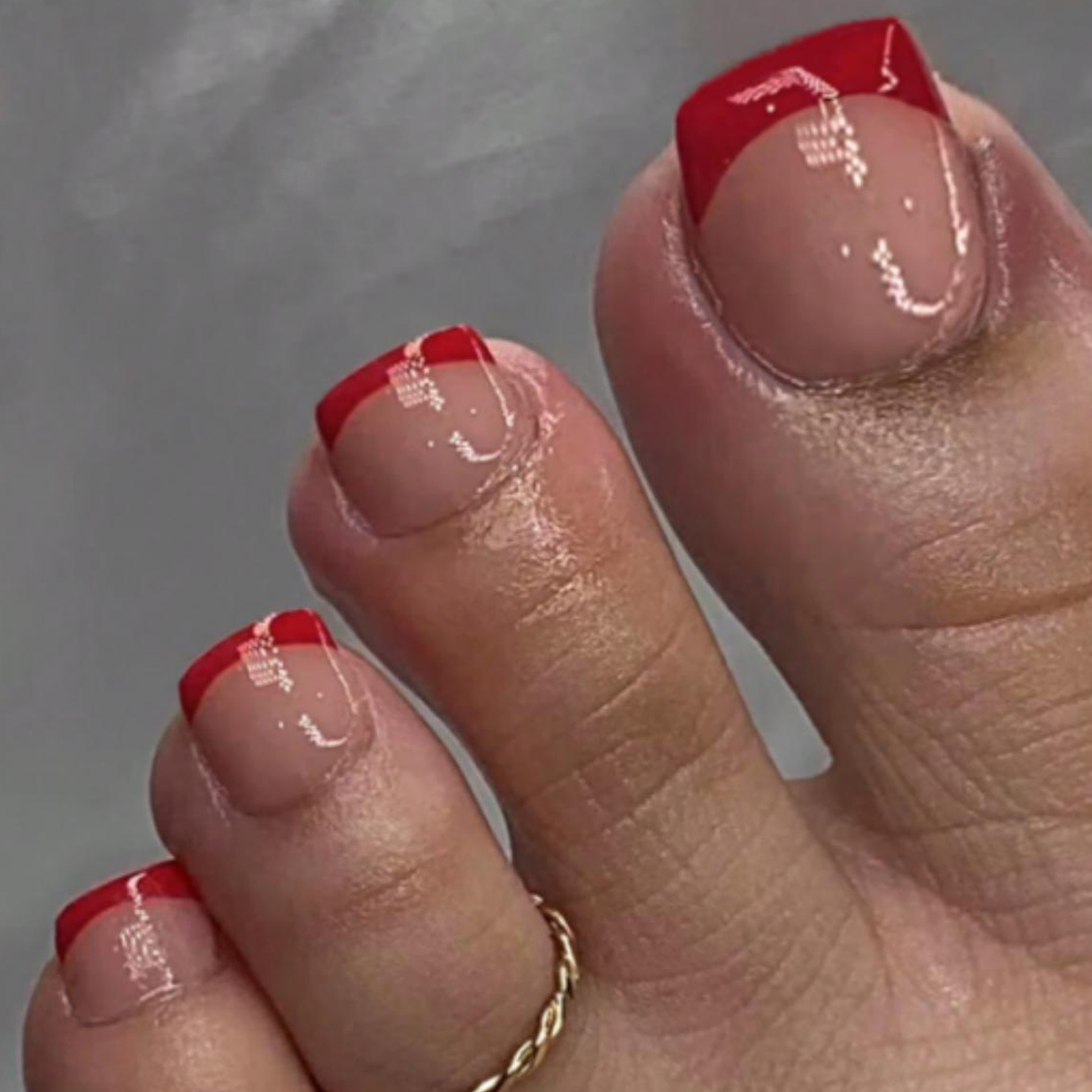 Nail Adhesive Tab - 24 faux ongles rouges à bords