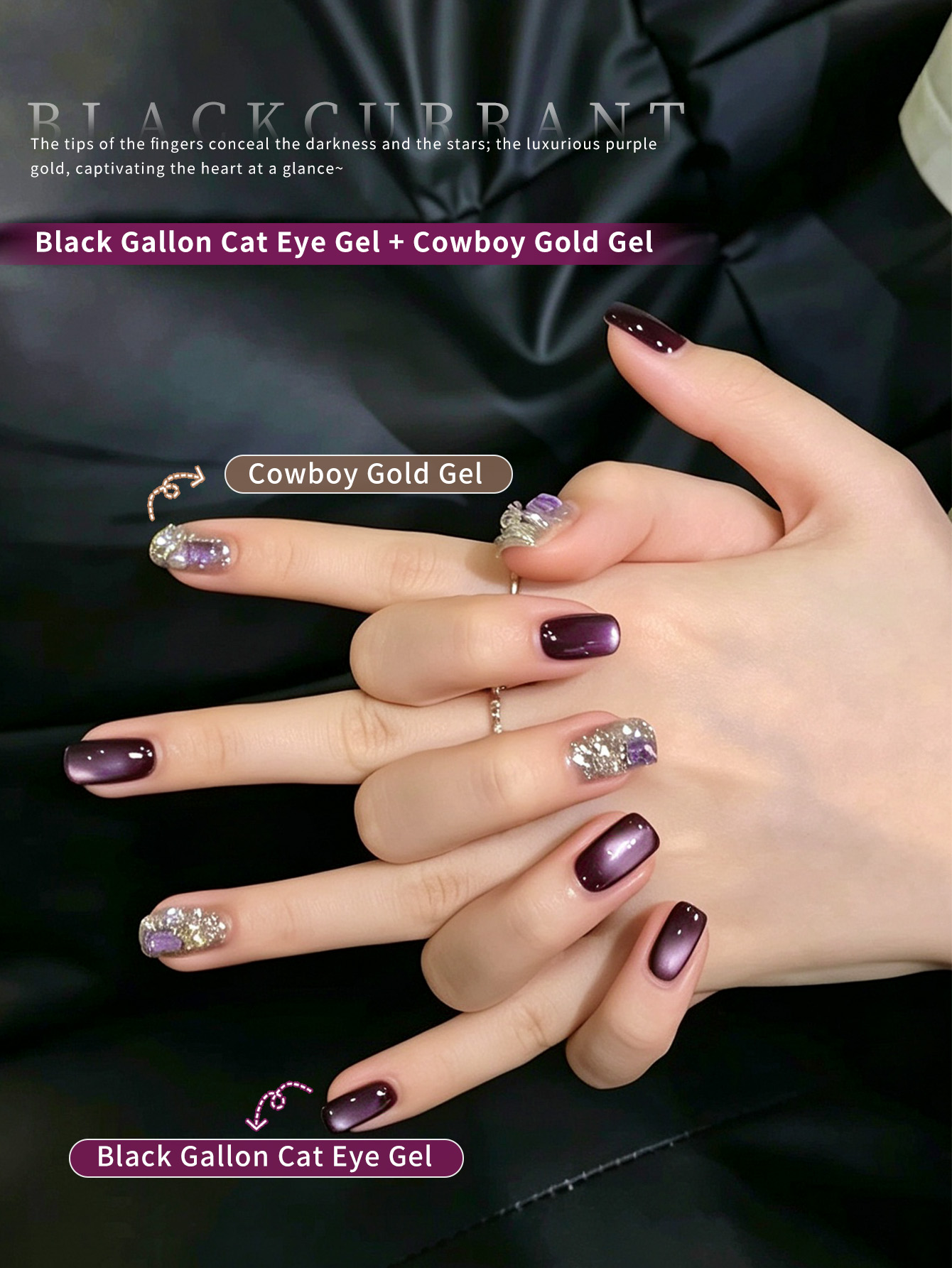 Vernis à ongles gel œil de cha - Nail Art Violet avis et prix
