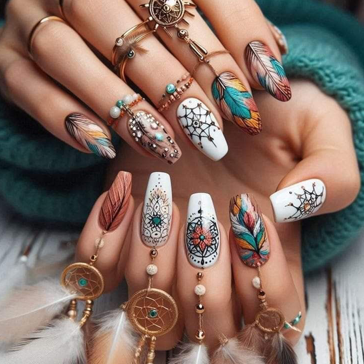 Faux ongles carrés mi-longs po - Nail Art Press On avis et prix