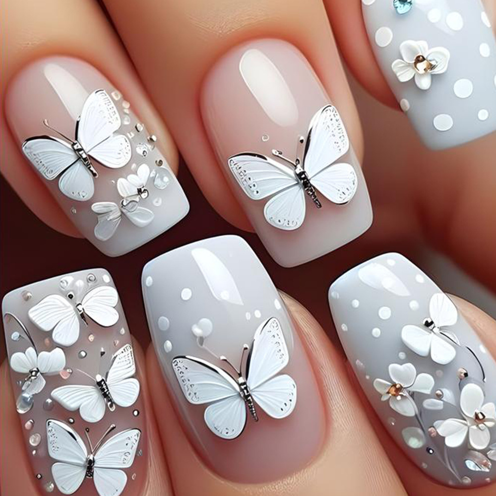 Faux ongles carrés mi-longs po - Nail Art Press On avis et prix