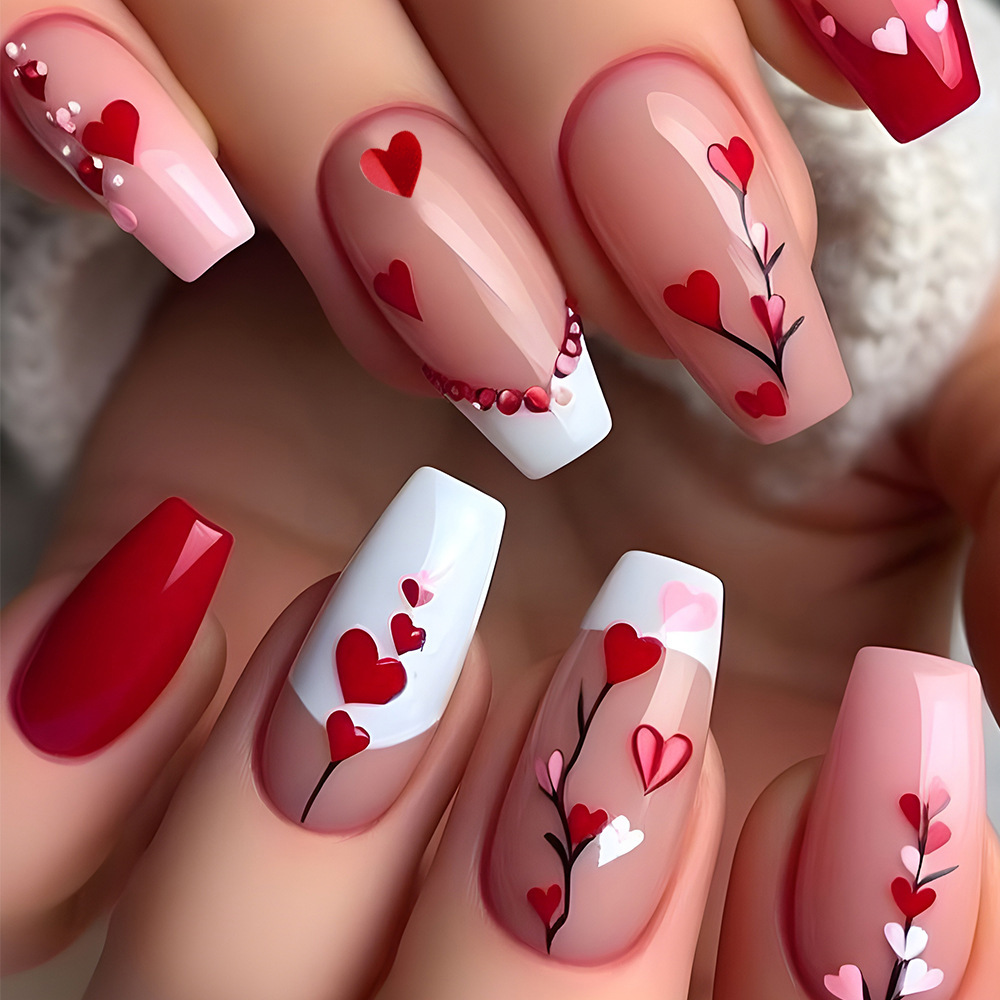 Faux ongles carrés mi-longs po - Nail Art Press On avis et prix