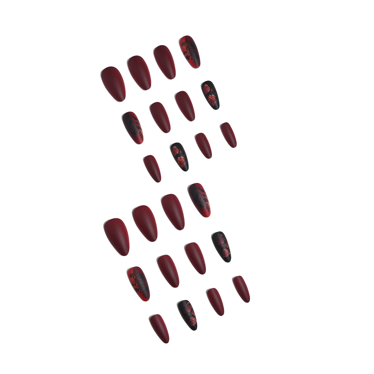 24 morceaux de long en forme d - Nail Art Red avis et prix