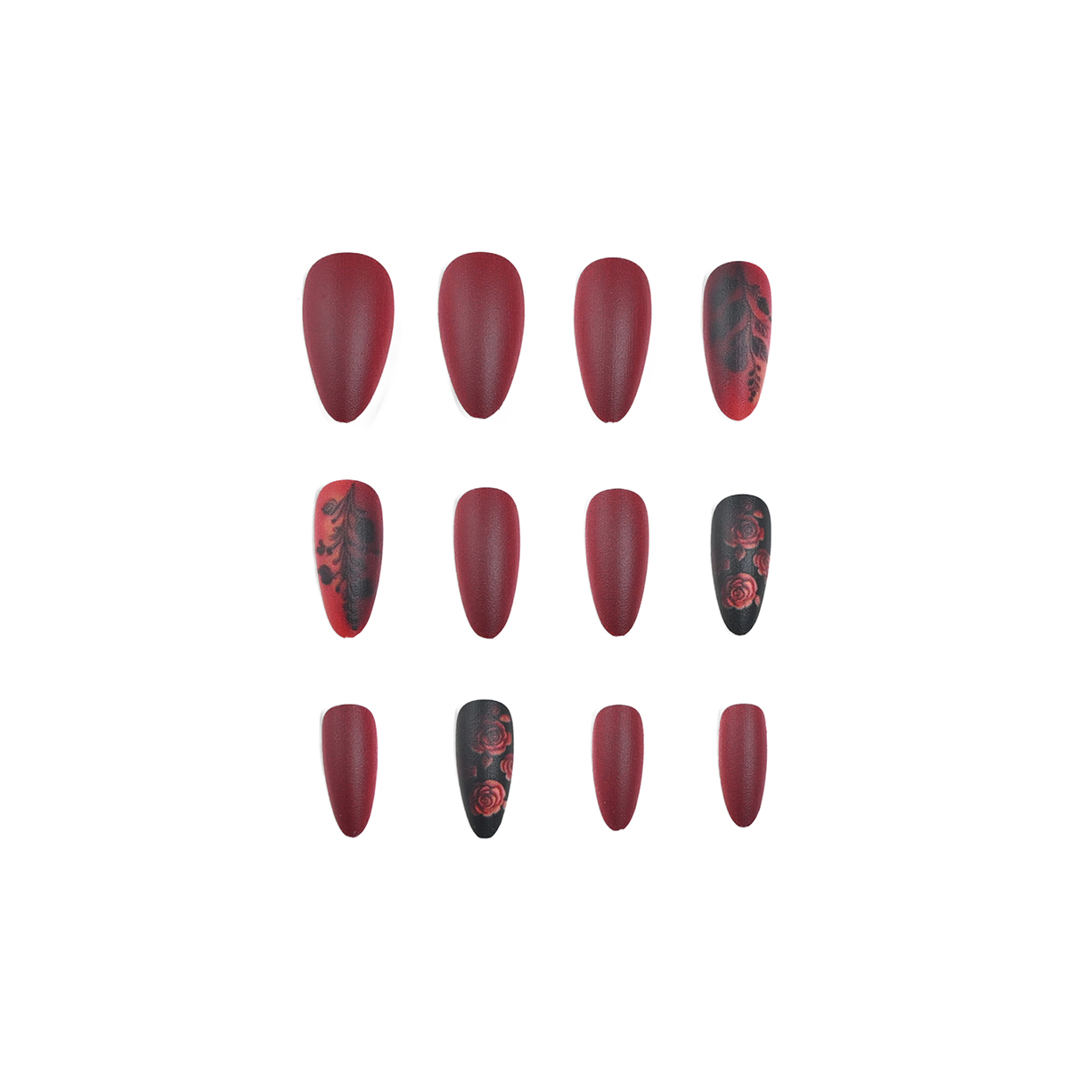 24 morceaux de long en forme d - Nail Art Red avis et prix
