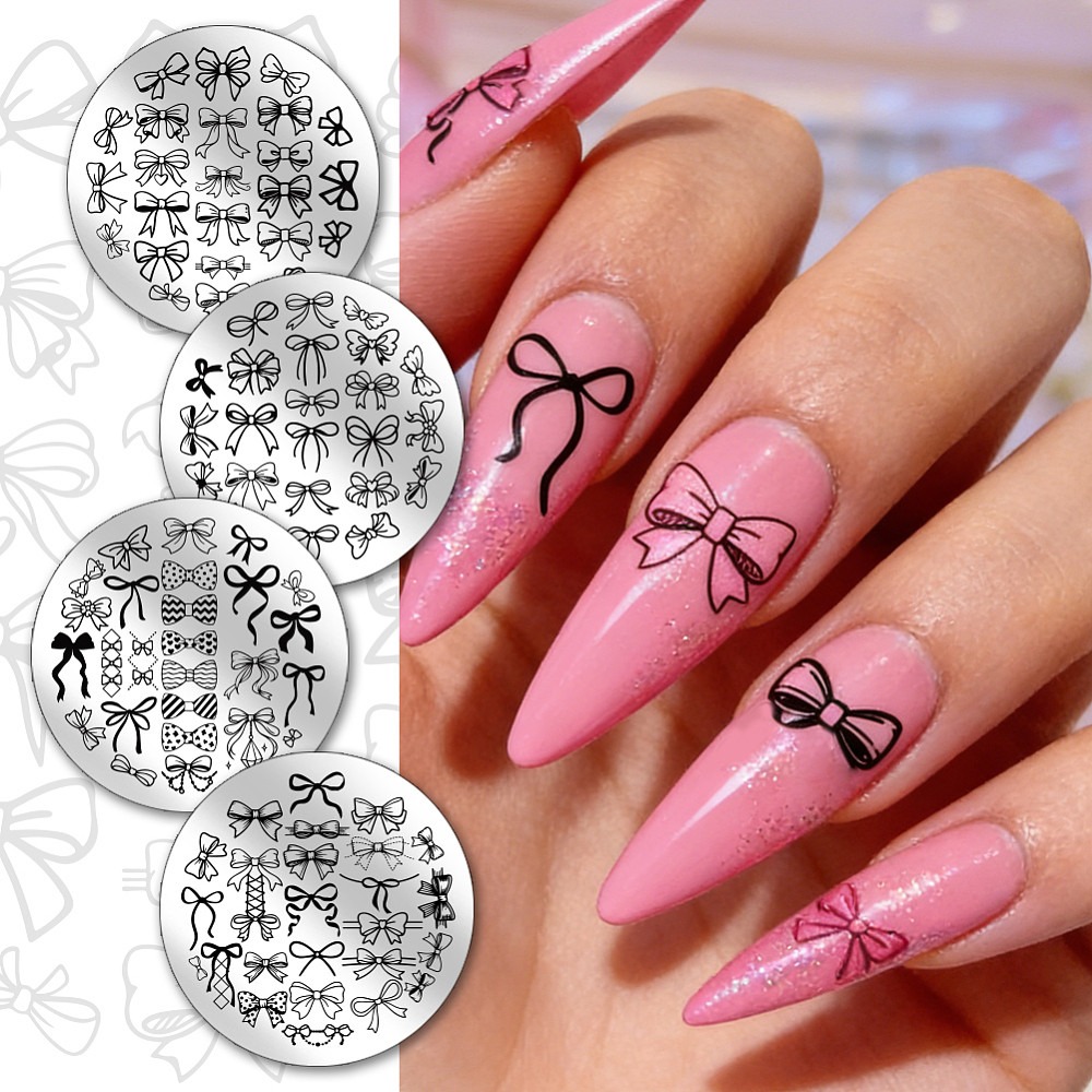 4 pièces de plaques de pochoir - Nail Art Elegant avis et prix