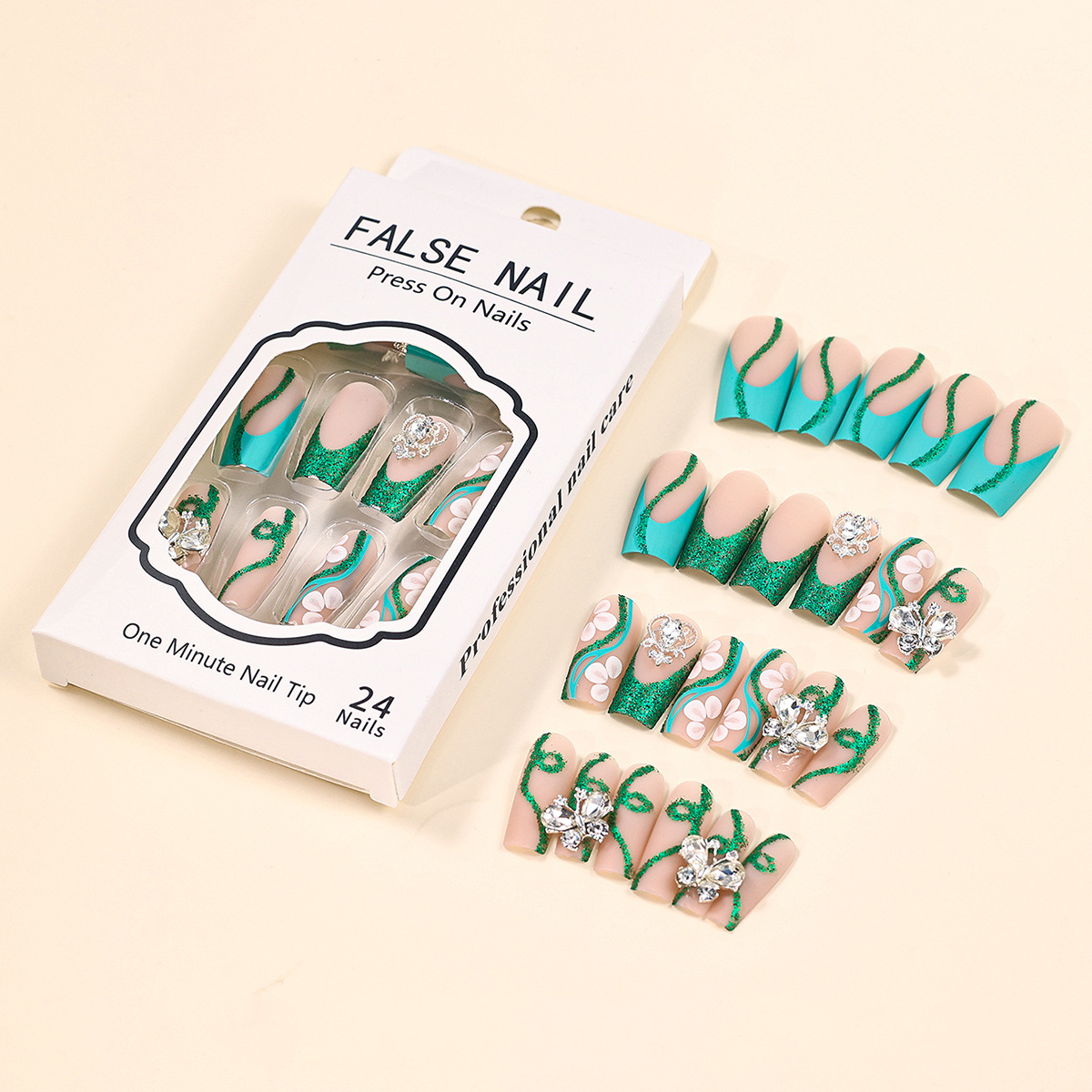 Fausse colle brillante sur poi - Nail Art Press On avis et prix