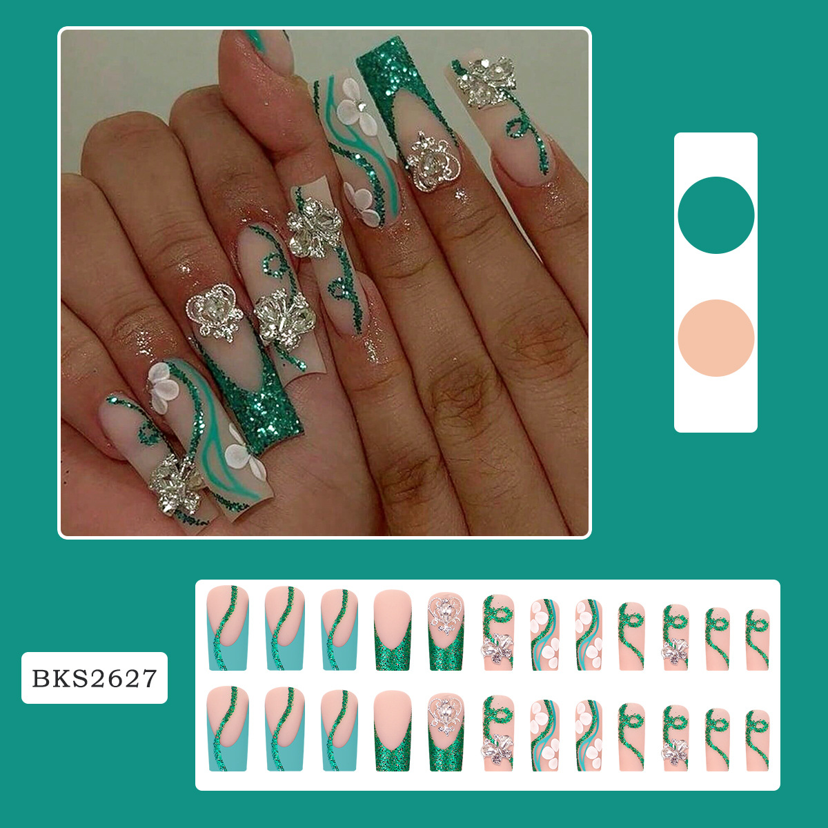 Fausse colle brillante sur poi - Nail Art Press On avis et prix