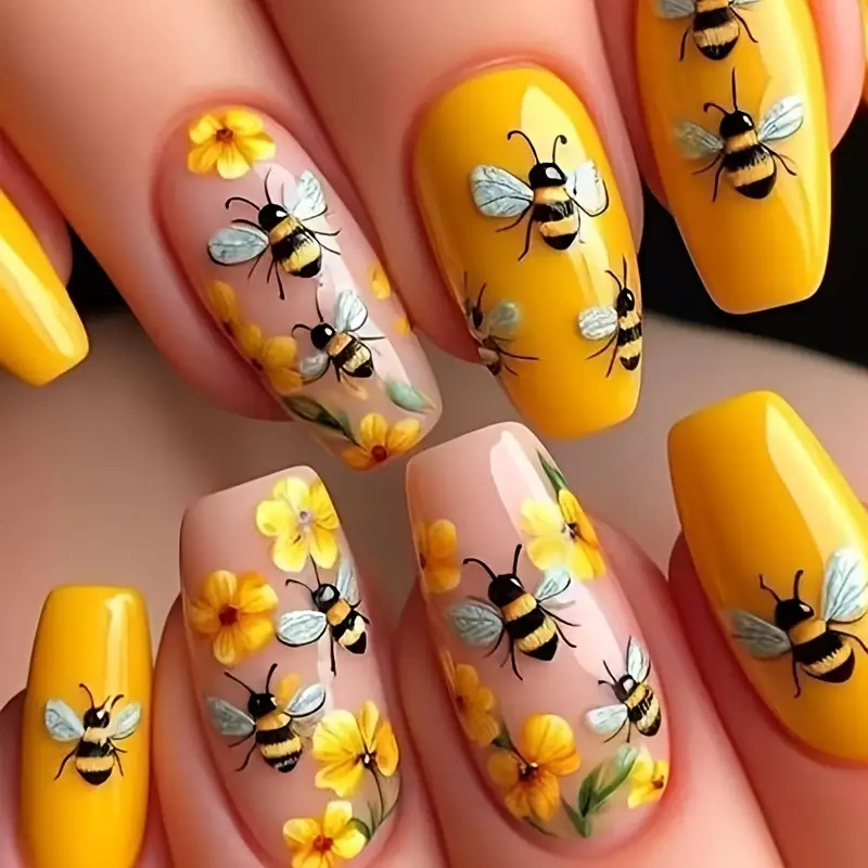 24 faux ongles courts carrés n - Nail Art Press On avis et prix