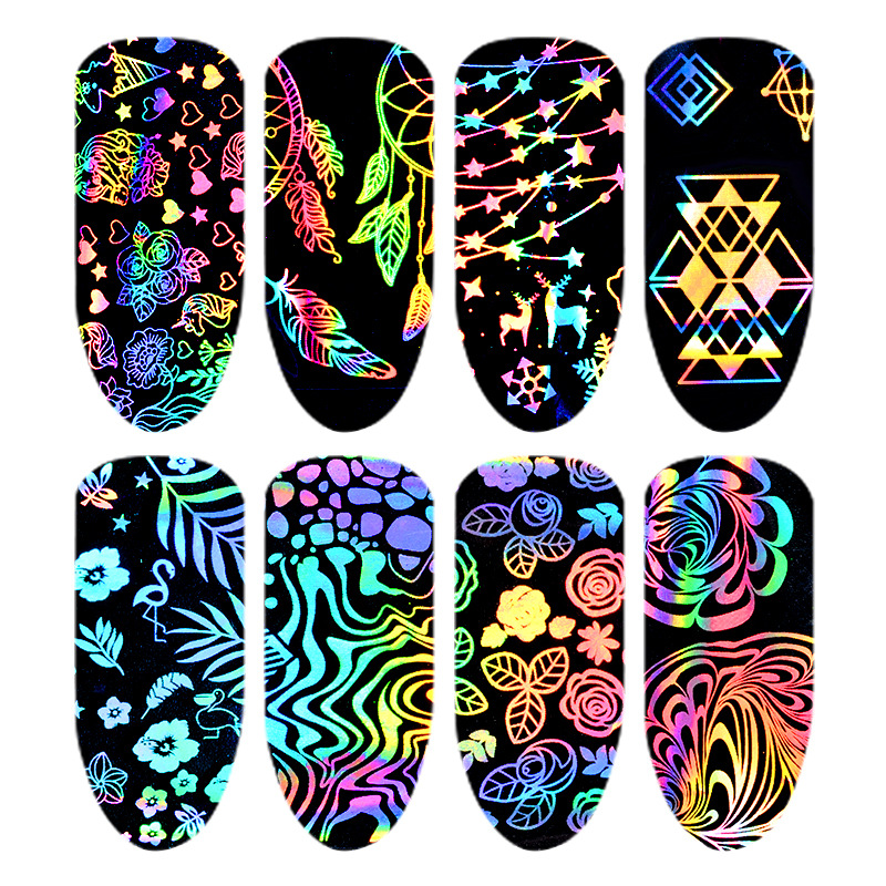 Autocollants holographiques co - Nail Foil Transfer avis et prix