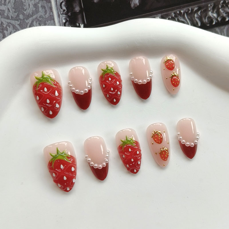 10 pièces, faux ongles à press - Nail Art Red avis et prix
