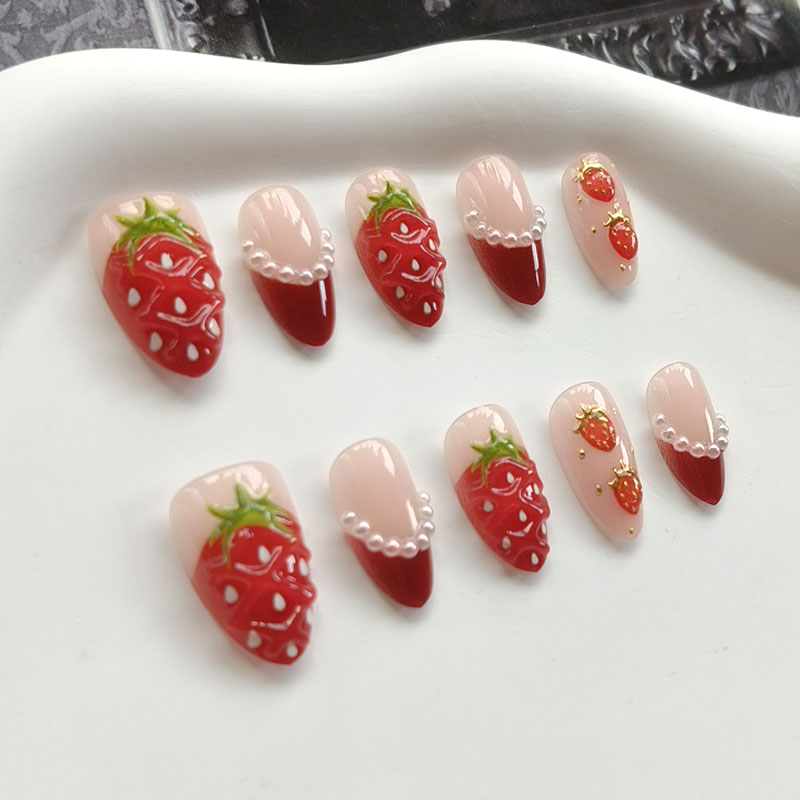 10 pièces, faux ongles à press - Nail Art Red avis et prix