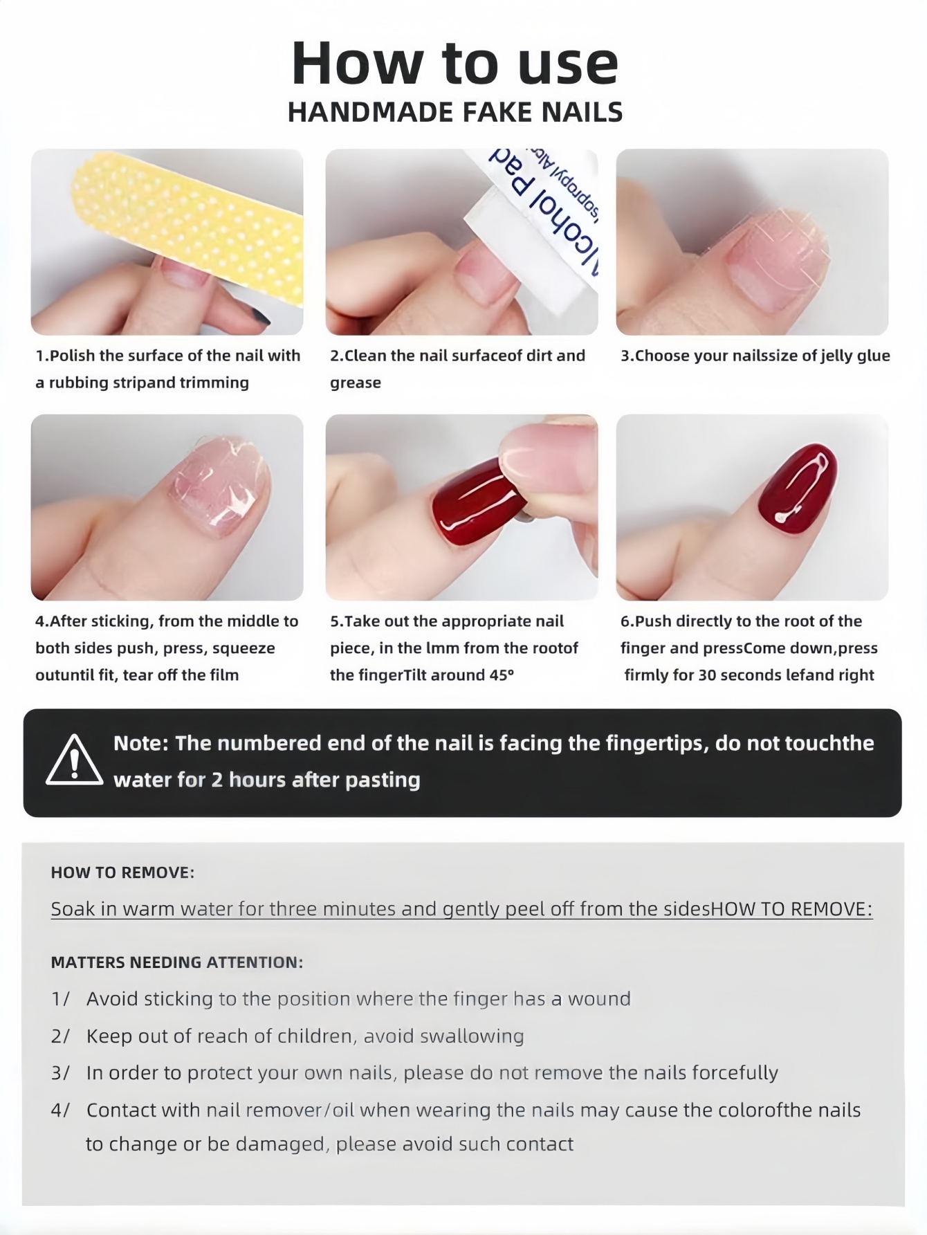 10 faux ongles en amande de lo - Nail Art Red avis et prix