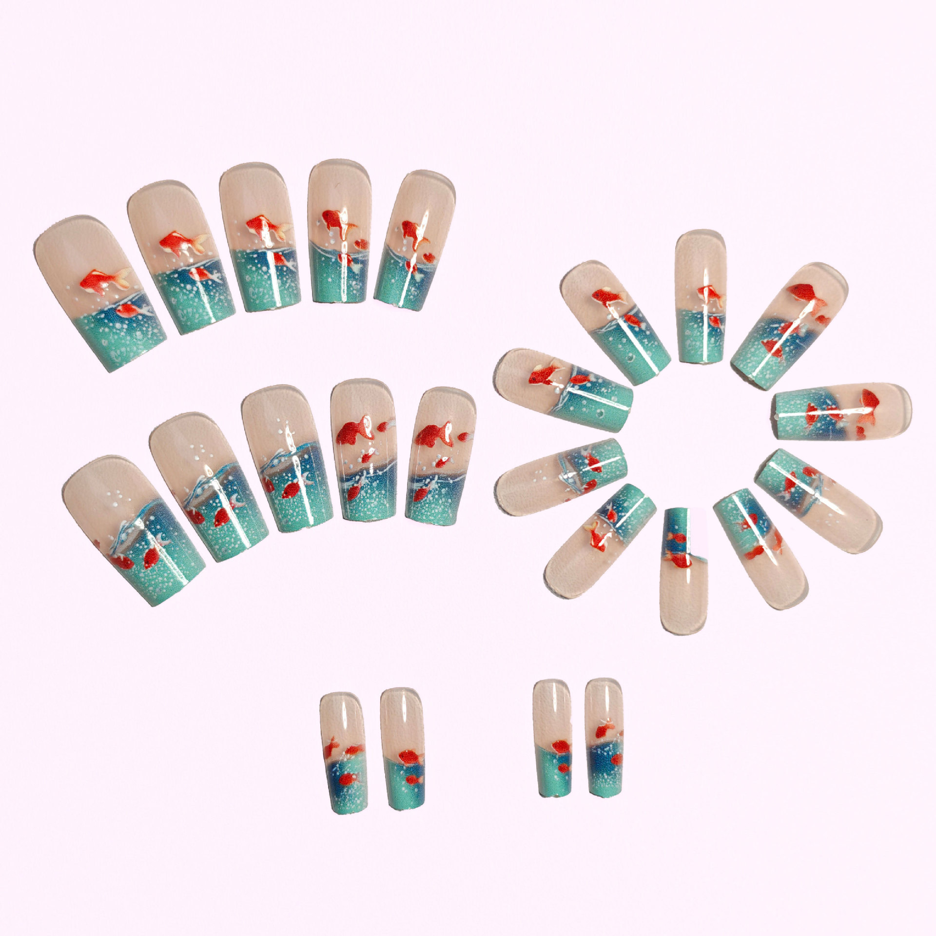 Faux ongles carrés mi-longs po - Nail Art Red avis et prix