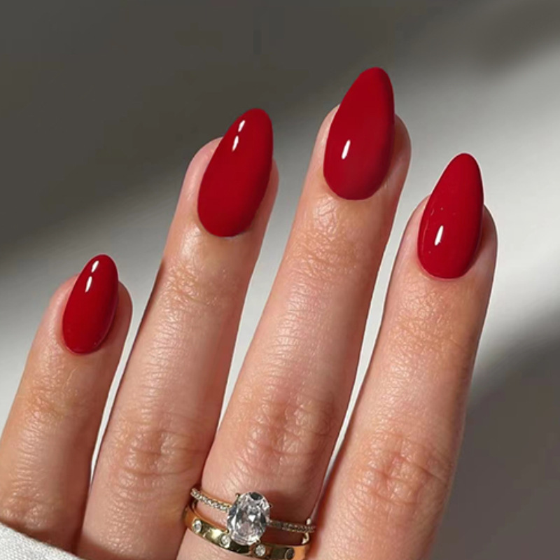 24 faux ongles de couleur unie - Nail Art Red avis et prix