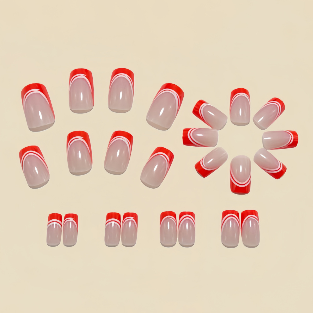 Kit de faux ongles courts à mo - Nail Art Press On avis et prix