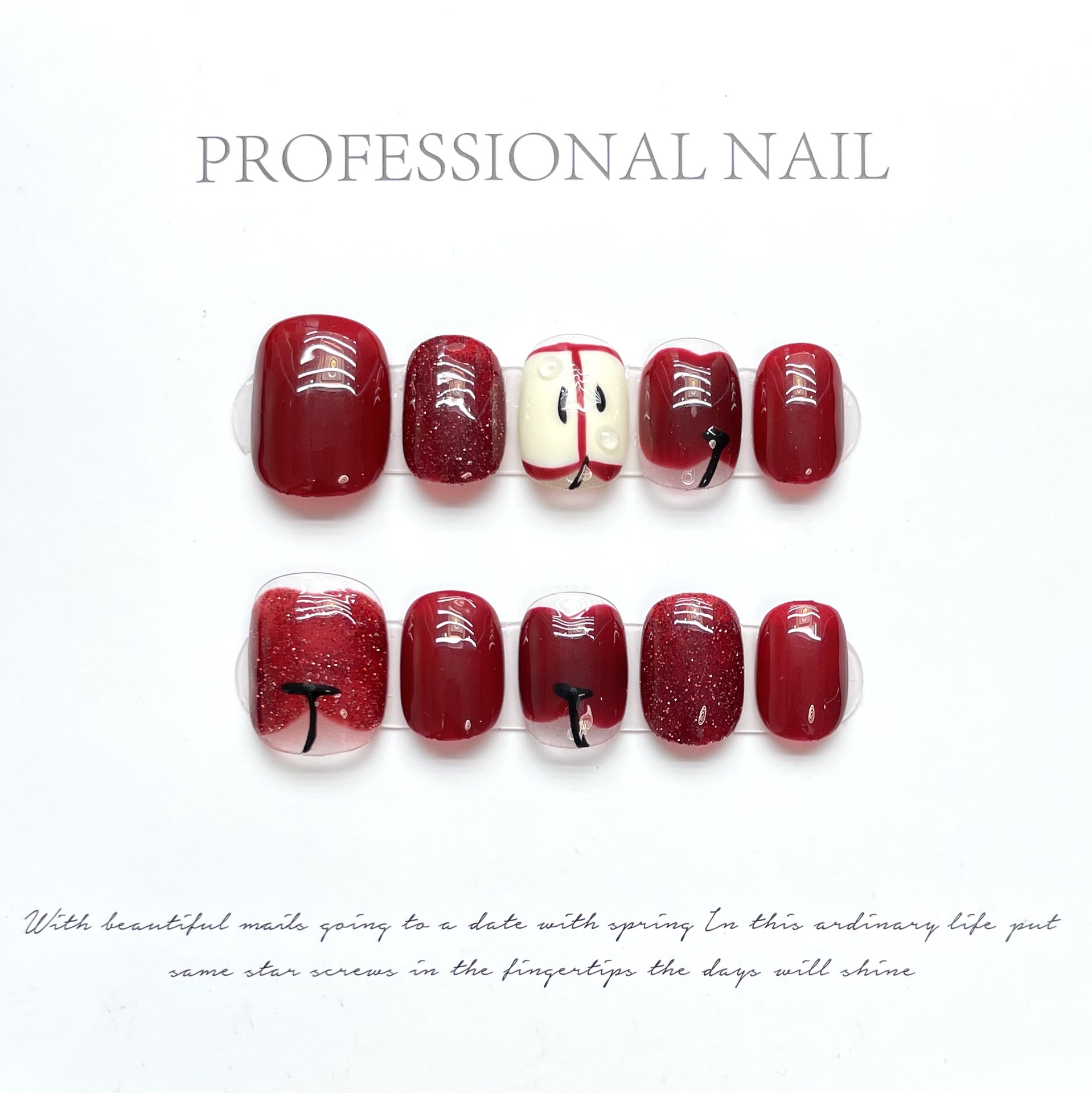 10 pièces de faux ongles de lu - Nail Adhesive Tab avis et prix