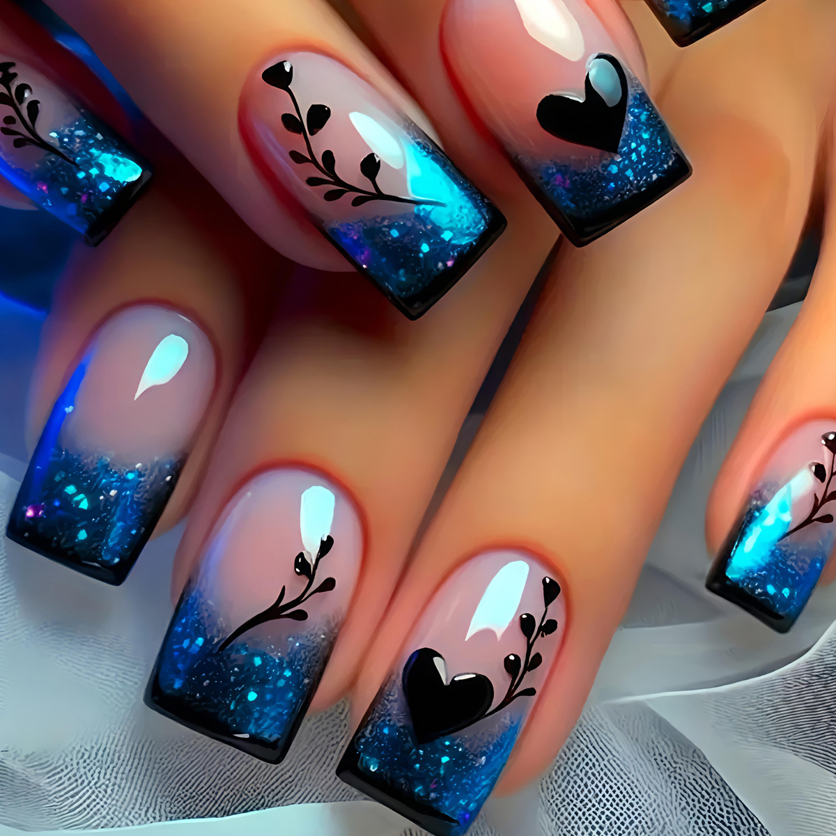 24 pièces/ensemble Faux Ongles - Nail Art Violet avis et prix