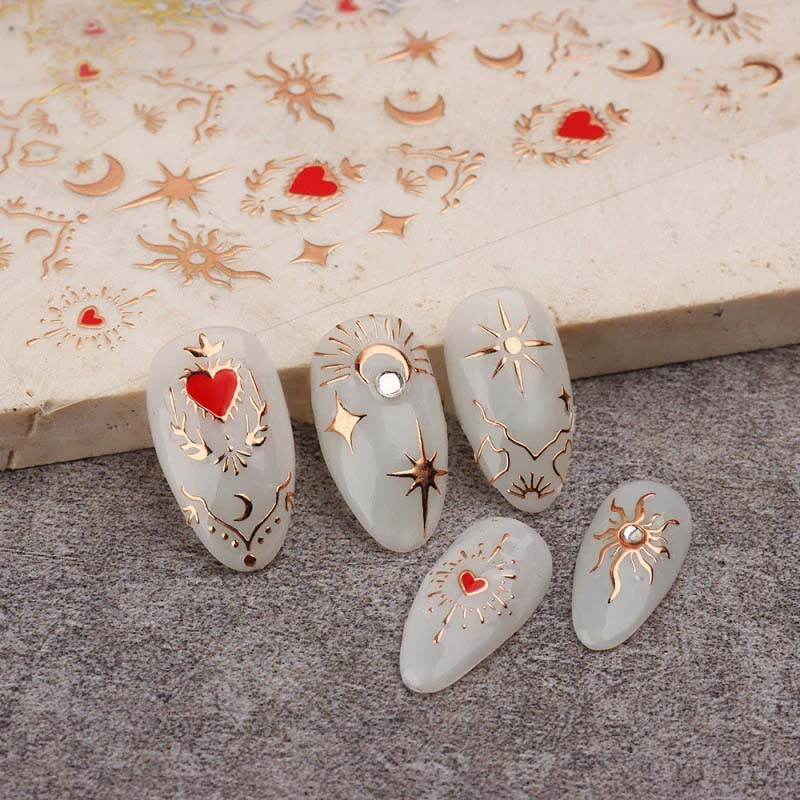 3 feuilles d'autocollants pour - Nail Art Rose Gold avis et prix