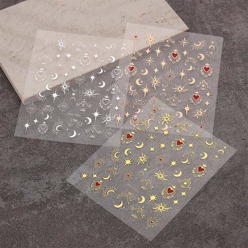3 feuilles d'autocollants pour - Nail Art Rose Gold avis et prix