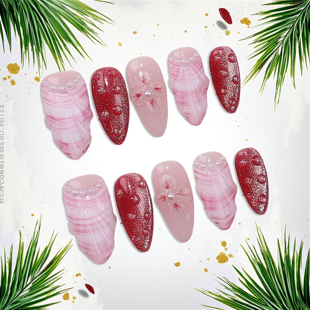 Kit de 10 faux ongles press-on - Nail Art Red avis et prix