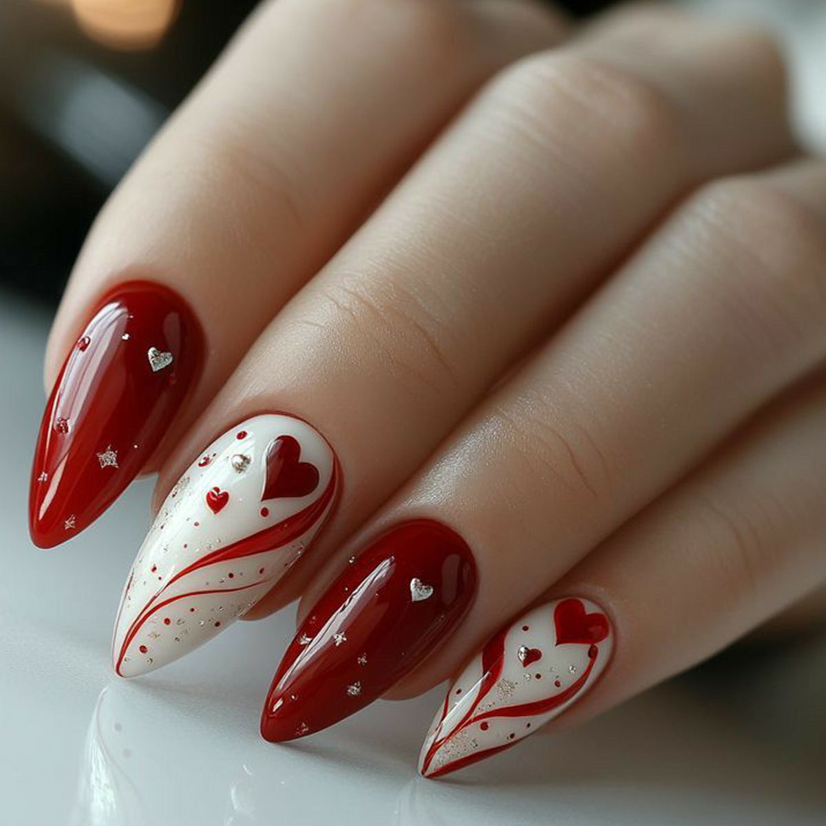 Faux ongles courts et moyens p - Nail Art Red avis et prix