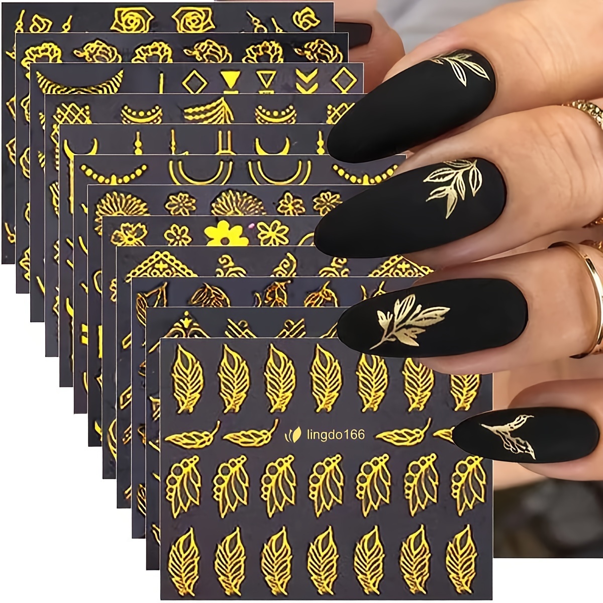 Autocollants pour ongles à fle - Nail Art Rose Gold avis et prix