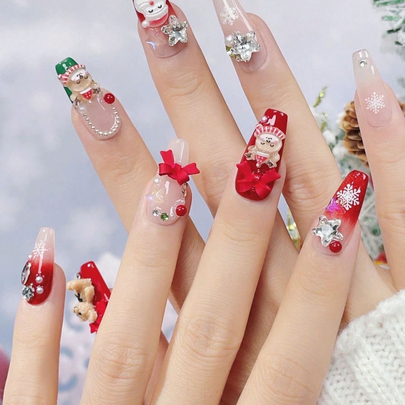 10 pièces d'ongles artificiels - Nail Art Red avis et prix
