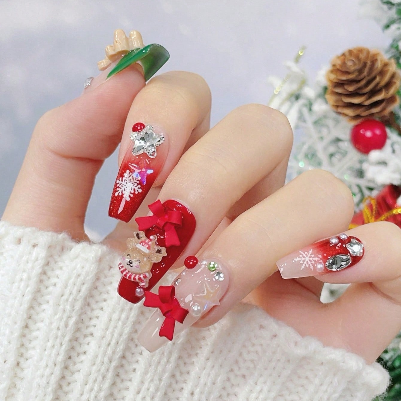 10 pièces d'ongles artificiels - Nail Art Red avis et prix