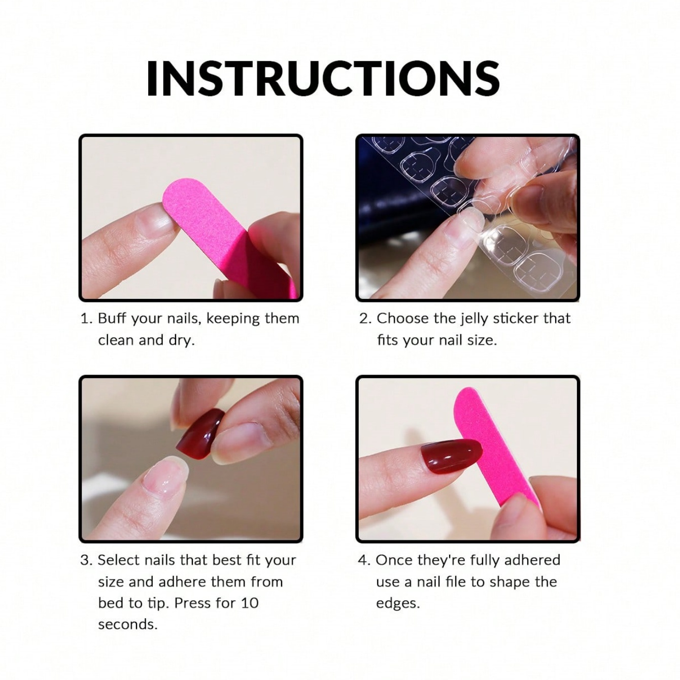 10 pièces d'ongles artificiels - Nail Art Red avis et prix