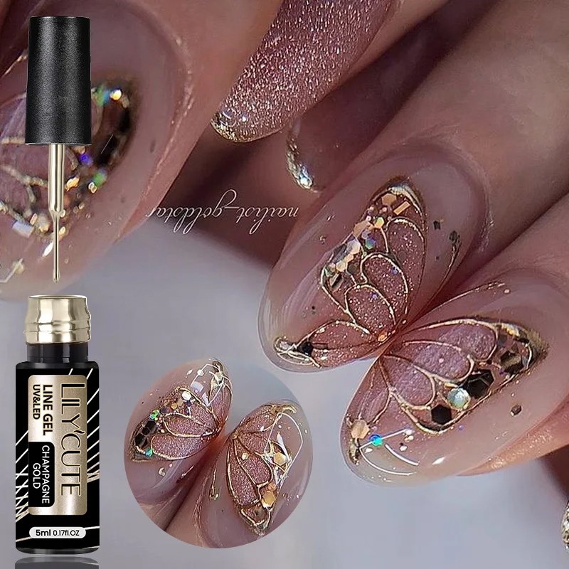 LILYCUTE 5ml Super brillant pe - Nail Art Rose Gold avis et prix